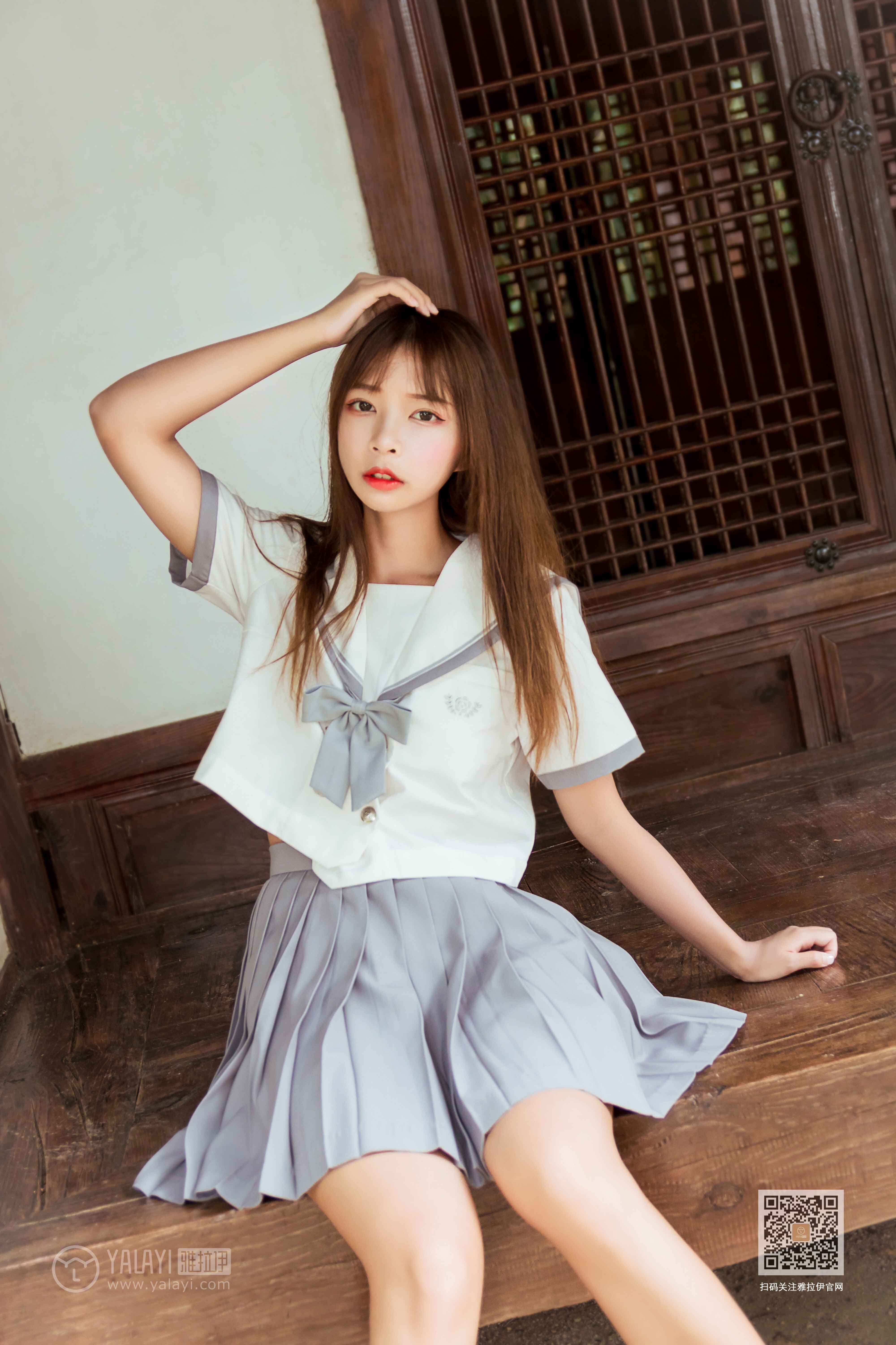 [YALAYI雅拉伊]2019.11.25No.471越秀百褶裙少女阿禾插图2